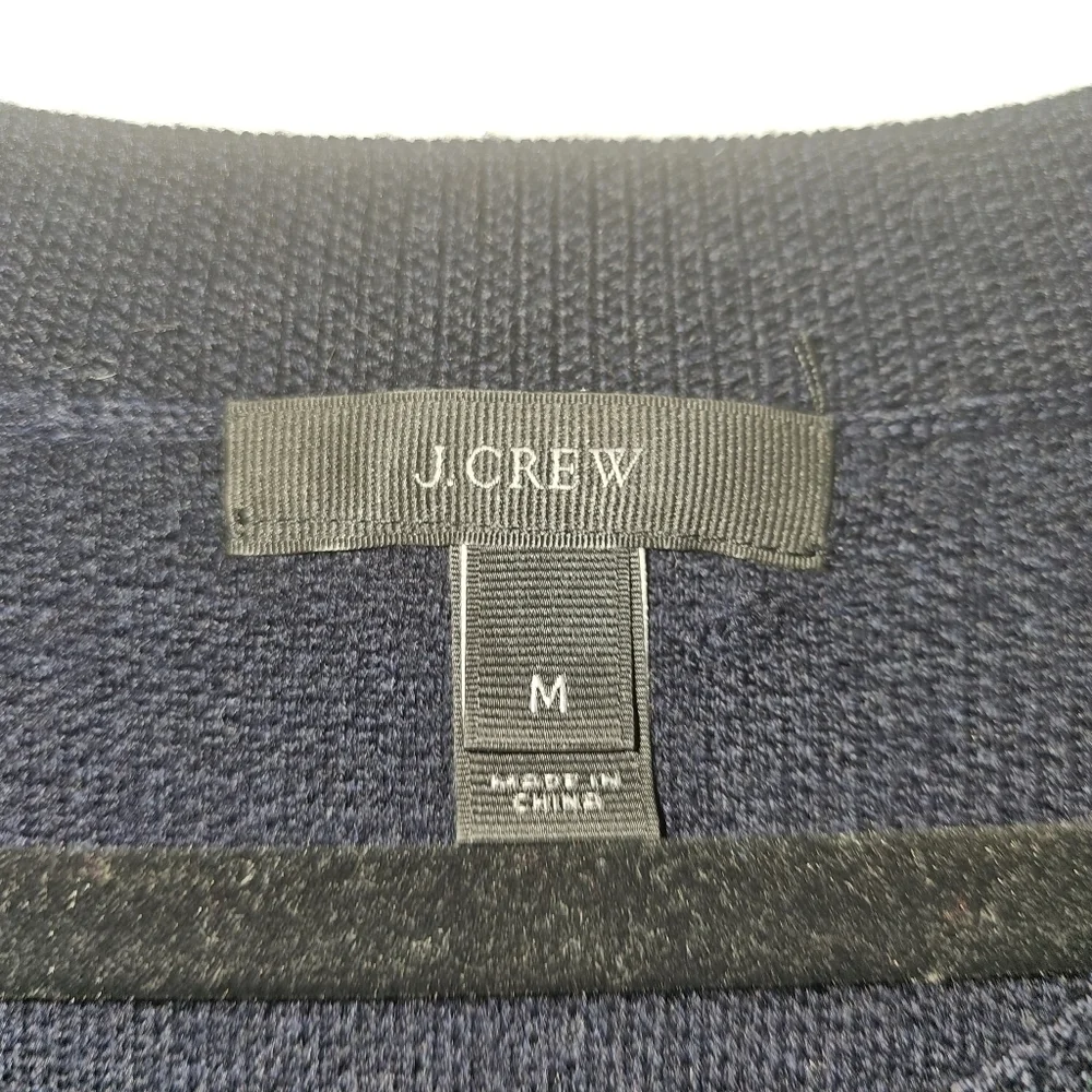 J Crew Men's Merino Wool Crewneck Sweater Shirt Navy Blue Size Midium